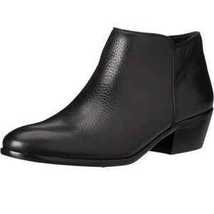 Sam Edelman Ankle Boot Leather Booties Almond Toe Zip Stacked Western H1.5” 8.5.